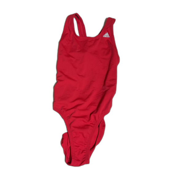 Adidas V-Back Red One-Piece Swimsuit Size 24/1X - Picture 4 of 14
